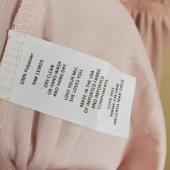 Show Me Your Mumu Hacienda Maxi Dress in Dusty Blush Women's Size L - Picture 10 of 11